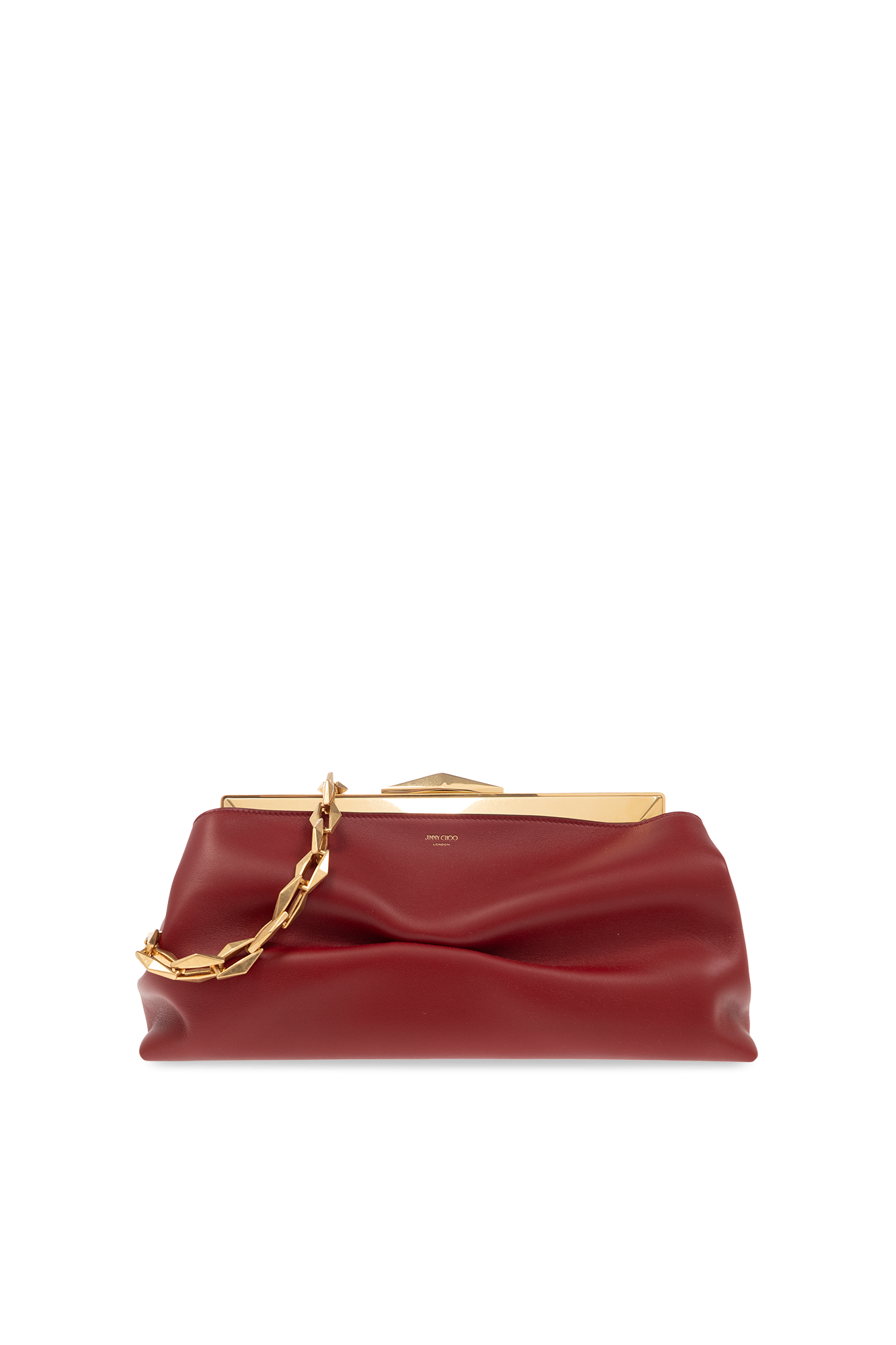 Jimmy choo red on sale clutch